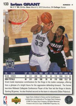 1995-96 Collector's Choice #133 Brian Grant Back