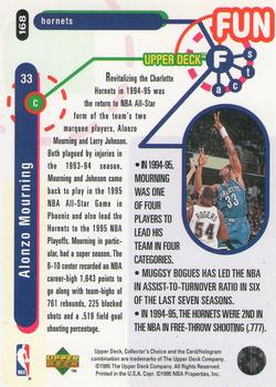1995-96 Collector's Choice #168 Alonzo Mourning Back