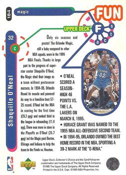 1995-96 Collector's Choice #184 Shaquille O'Neal Back