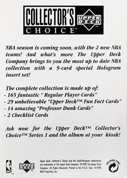 1995-96 Collector's Choice #NNO Series 1 Promo Card Back