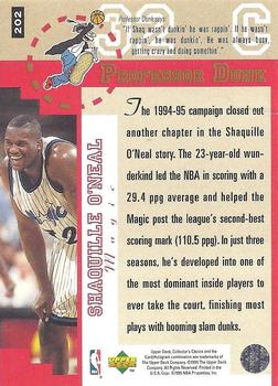 1995-96 Collector's Choice #202 Shaquille O'Neal Back