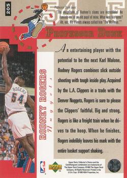 1995-96 Collector's Choice #205 Rodney Rogers Back