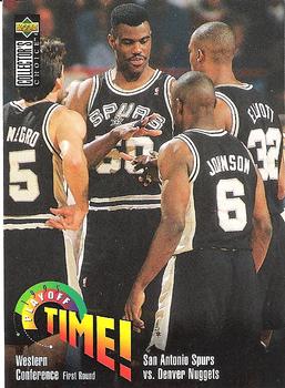 1995-96 Collector's Choice #354 San Antonio Spurs vs. Denver Nuggets Front