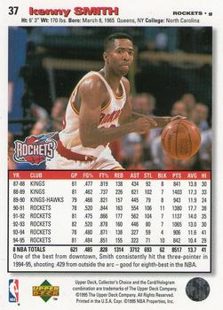 1995-96 Collector's Choice #37 Kenny Smith Back