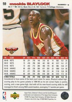 1995-96 Collector's Choice #59 Mookie Blaylock Back
