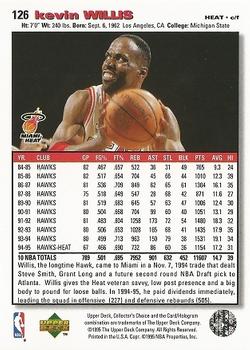 1995-96 Collector's Choice #126 Kevin Willis Back