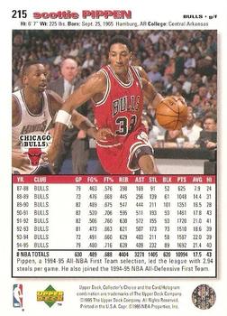 1995-96 Collector's Choice #215 Scottie Pippen Back