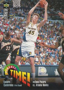 1995-96 Collector's Choice #351 Indiana Pacers vs. Atlanta Hawks Front