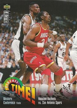 1995-96 Collector's Choice #363 Houston Rockets vs. San Antonio Spurs Front