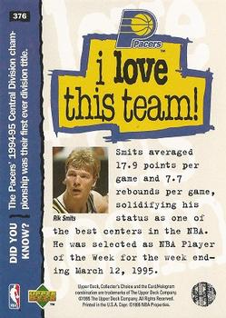 1995-96 Collector's Choice #376 Rik Smits Back