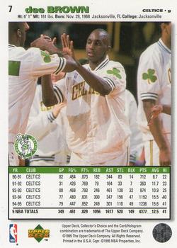 1995-96 Collector's Choice #7 Dee Brown Back