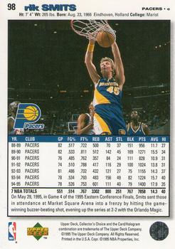 1995-96 Collector's Choice #98 Rik Smits Back
