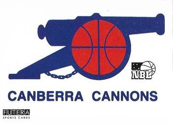 1992 Futera NBL - Team Logo Stickers #NNO Canberra Cannons Front