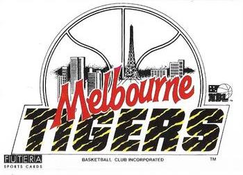 1992 Futera NBL - Team Logo Stickers #NNO Melbourne Tigers Front