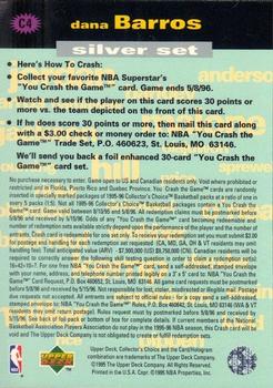 1995-96 Collector's Choice - You Crash the Game Silver: Scoring #C4 Dana Barros Back