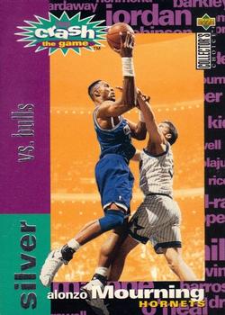 1995-96 Collector's Choice - You Crash the Game Silver: Scoring #C9 Alonzo Mourning Front