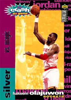 1995-96 Collector's Choice - You Crash the Game Silver: Scoring #C10 Hakeem Olajuwon Front