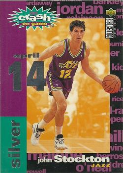 1995-96 Collector's Choice - You Crash the Game Silver: Assists/Rebounds #C7 John Stockton Front
