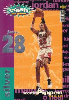 1995-96 Collector's Choice - You Crash the Game Silver: Assists/Rebounds #C8 Scottie Pippen Front