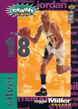 1995-96 Collector's Choice - You Crash the Game Silver: Assists/Rebounds #C21 Reggie Miller Front