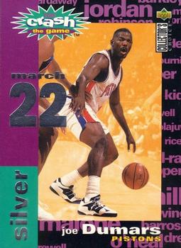 1995-96 Collector's Choice - You Crash the Game Silver: Assists/Rebounds #C28 Joe Dumars Front