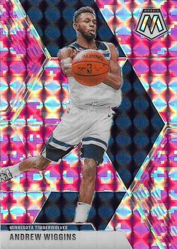 2019-20 Panini Mosaic - Camo Pink #73 Andrew Wiggins Front