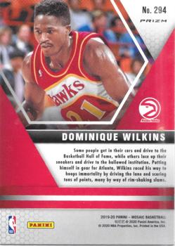 2019-20 Panini Mosaic - Red Prizm #294 Dominique Wilkins Back