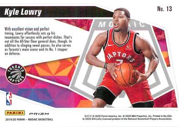 2019-20 Panini Mosaic - Give and Go Mosaic #13 Kyle Lowry Back