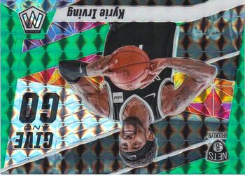 2019-20 Panini Mosaic - Give and Go Mosaic Green #1 Kyrie Irving Front