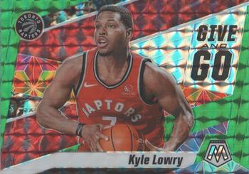 2019-20 Panini Mosaic - Give and Go Mosaic Green #13 Kyle Lowry Front