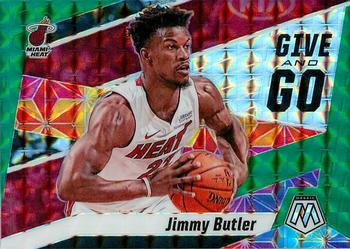 2019-20 Panini Mosaic - Give and Go Mosaic Green #15 Jimmy Butler Front