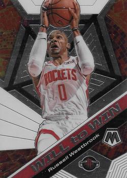 2019-20 Panini Mosaic - Will to Win #10 Russell Westbrook Front