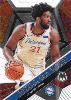 2019-20 Panini Mosaic - Will to Win #17 Joel Embiid Front
