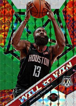 2019-20 Panini Mosaic - Will to Win Mosaic Green #20 James Harden Front