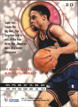 1995-96 SkyBox E-XL #20 Mahmoud Abdul-Rauf Back