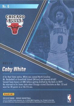 2019-20 Panini Mosaic - Blue Chips #6 Coby White Back