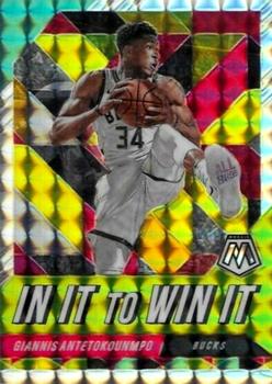 2019-20 Panini Mosaic - In It to Win It #2 Giannis Antetokounmpo Front