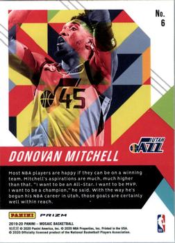2019-20 Panini Mosaic - In It to Win It #6 Donovan Mitchell Back