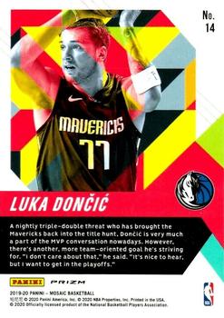 2019-20 Panini Mosaic - In It to Win It #14 Luka Doncic Back