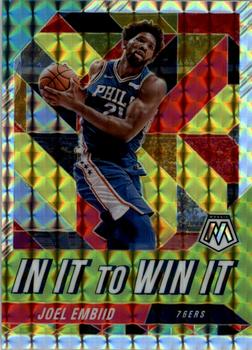 2019-20 Panini Mosaic - In It to Win It #18 Joel Embiid Front