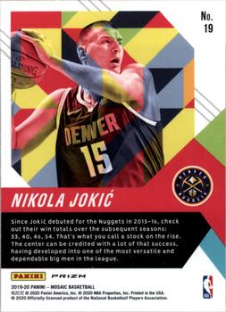 2019-20 Panini Mosaic - In It to Win It #19 Nikola Jokic Back