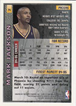 1995-96 Finest #14 Mark Jackson Back