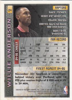 1995-96 Finest #24 Willie Anderson Back