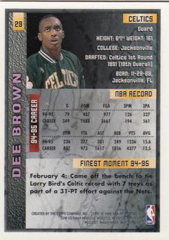 1995-96 Finest #29 Dee Brown Back