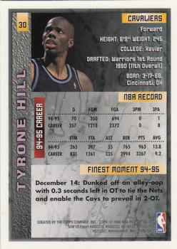 1995-96 Finest #30 Tyrone Hill Back