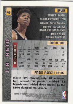 1995-96 Finest #49 J.R. Reid Back