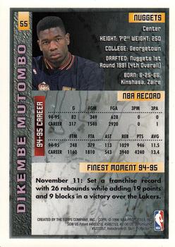 1995-96 Finest #55 Dikembe Mutombo Back