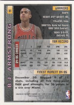 1995-96 Finest #81 B.J. Armstrong Back