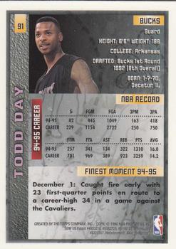 1995-96 Finest #91 Todd Day Back