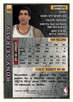 1995-96 Finest #106 Rony Seikaly Back